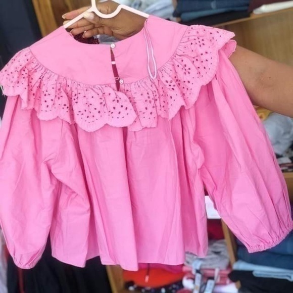 ZARA RUFFLED POPLIN TOP 7521/002 - Picture 4 of 13